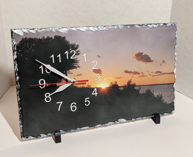 Sublimation Rock Slate Clock